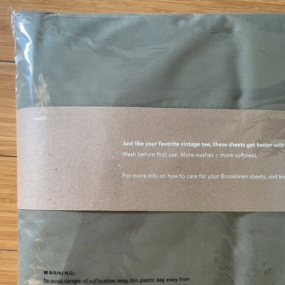 Brand new BROOKLINEN Queen Size Cotton Percale Core Sheet Set - Picture 2 of 6
